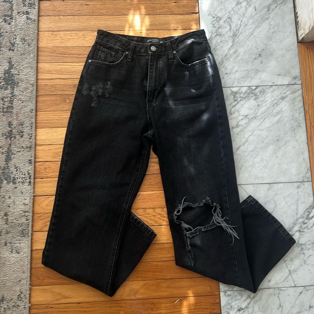 Black ripped jeans